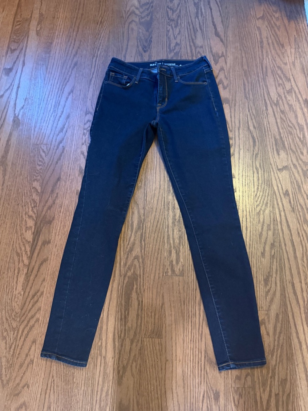 Old Navy RockStar midrise Dark Blue Women’s Skinny Jeans size 4